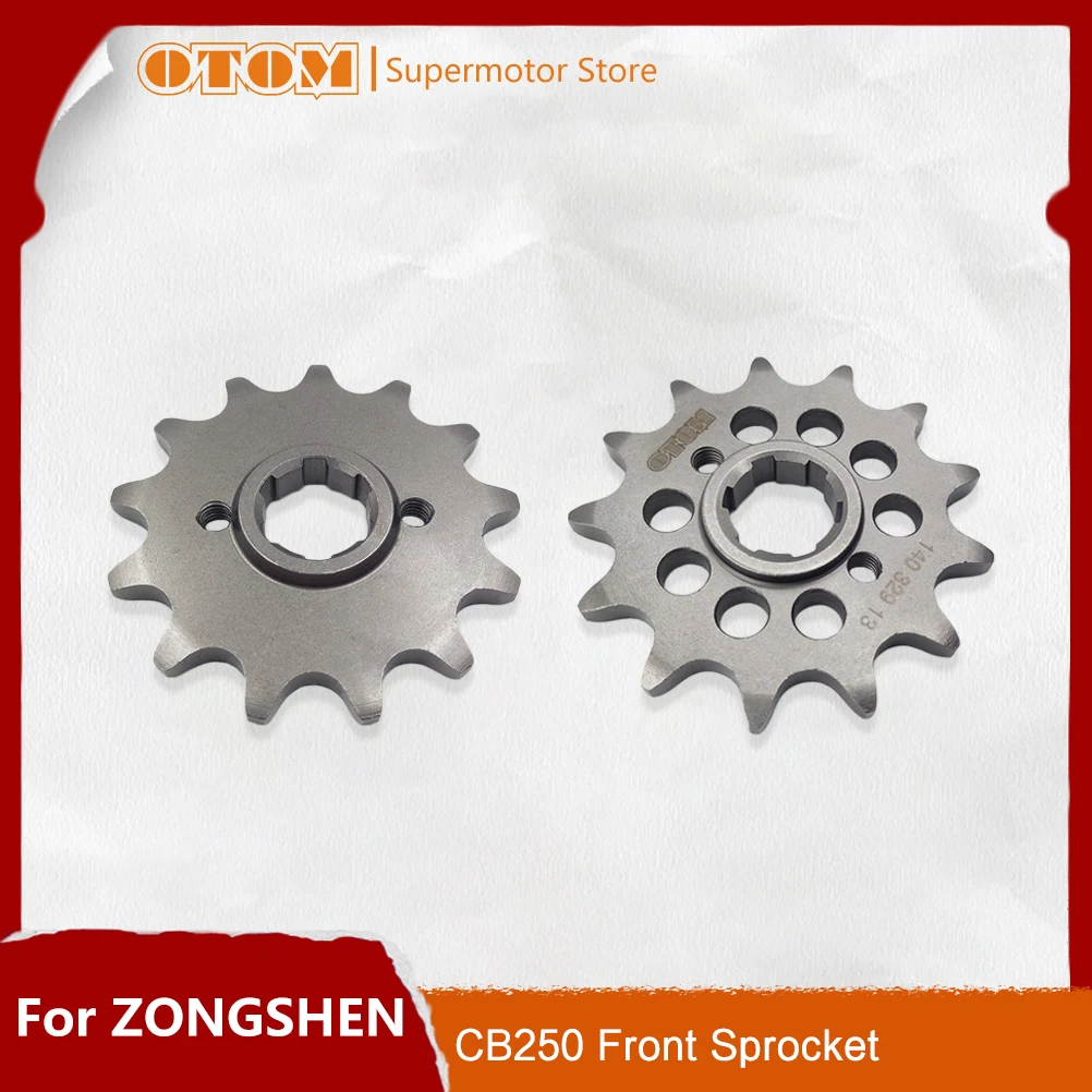 OTOM Motorcycle Front Sprocket Forged Lightweight Chain 520-13T For ZONGSHEN CB250-F CB250D-G MOTOLAND AVANTIS ENDURO GR7 GR8