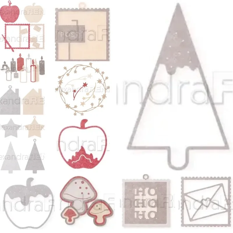 Various kinds of candles Metal Cutting Dies Scrapbook Diary Decoration Stencil Embossing Template DIY Greeting Card Handmade