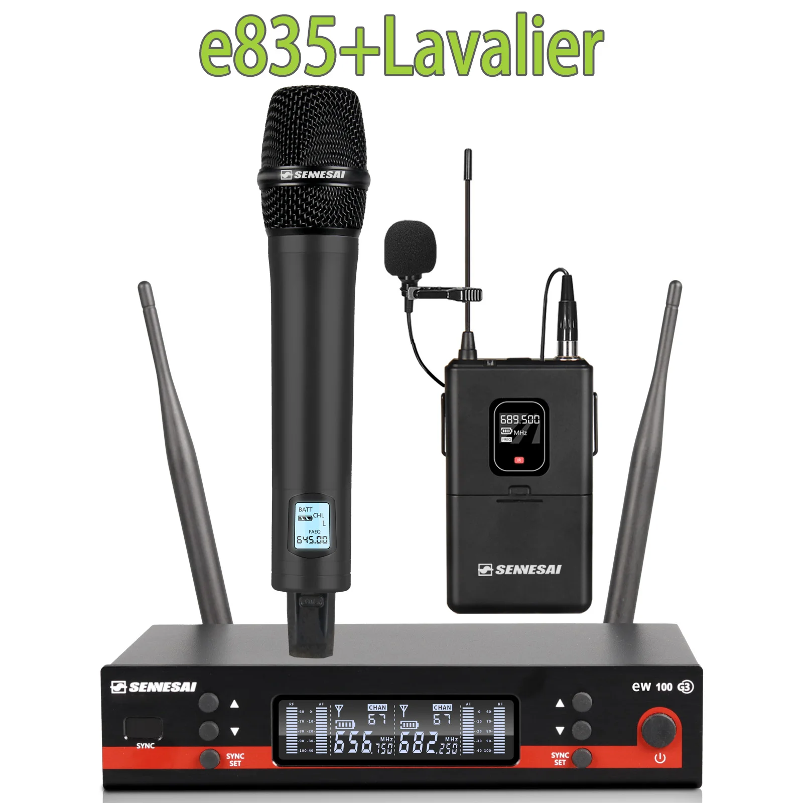 SENNESAI Ew100G3 micrófono inalámbrico Dual profesional puesta en