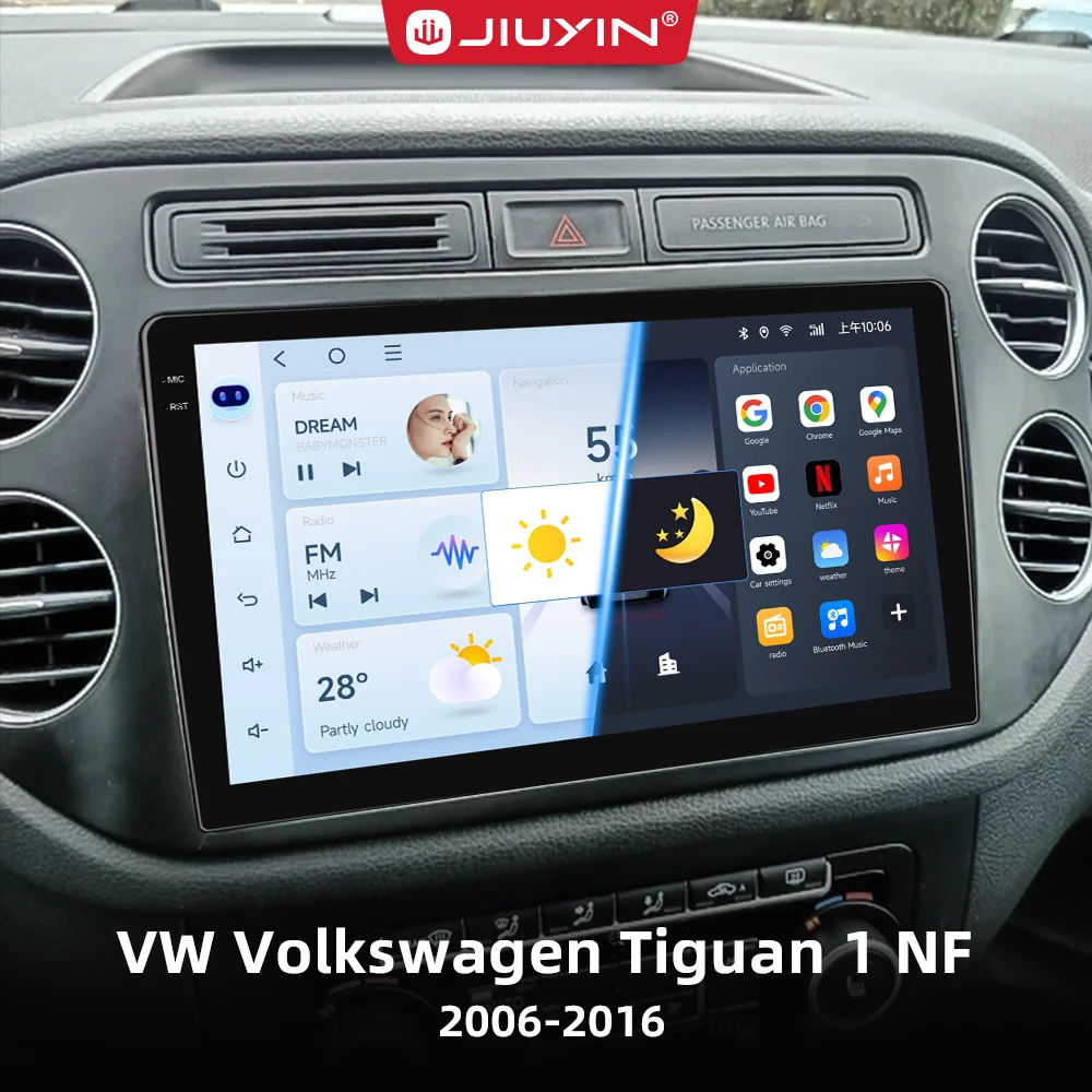 

JIUYIN 2 Din Android Auto Radio For VW Volkswagen Tiguan 1 NF 2006-2016 Carplay Car Multimedia GPS 2din Autoradio Head Unit Navi