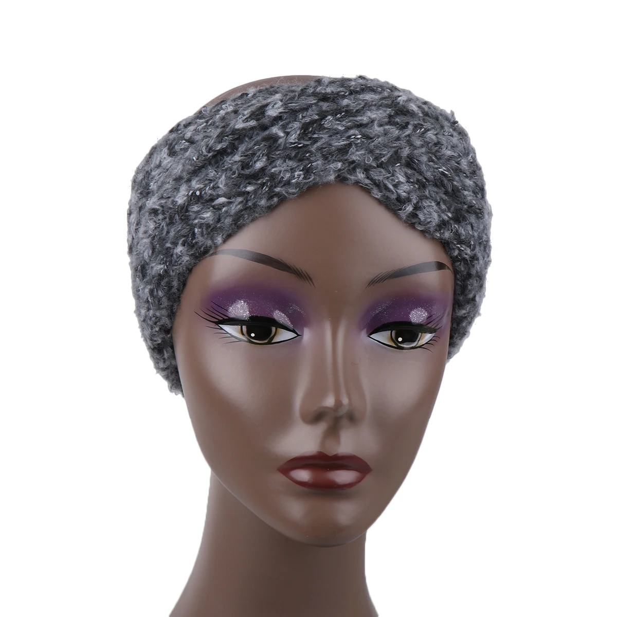 

Wide Hair Hoop Headband Fashion Headdress Woolen Knitting Black Women Girls Durable Daily Engagement Parties Gift Hair Band
