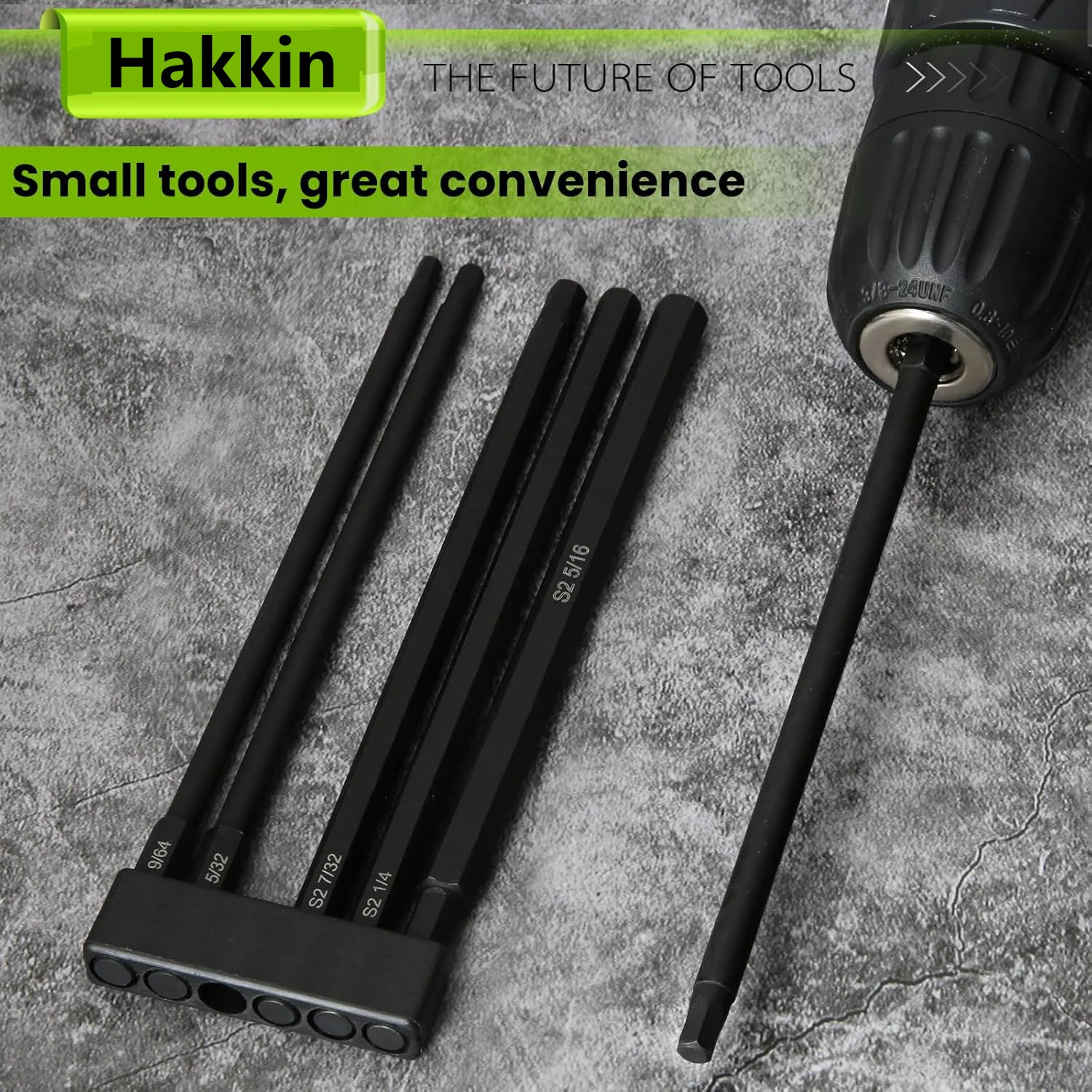 Picture 7: 6pcs 150mm Long  Hex Head Allen Wrench Drill Bits,Metric 9/64