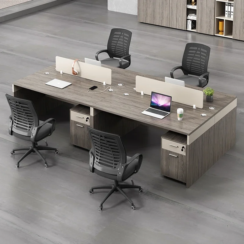 Office Furniture T shaped partition office Desk 2 or 4 Person Staff  Workstation modular office table commercial furniture set