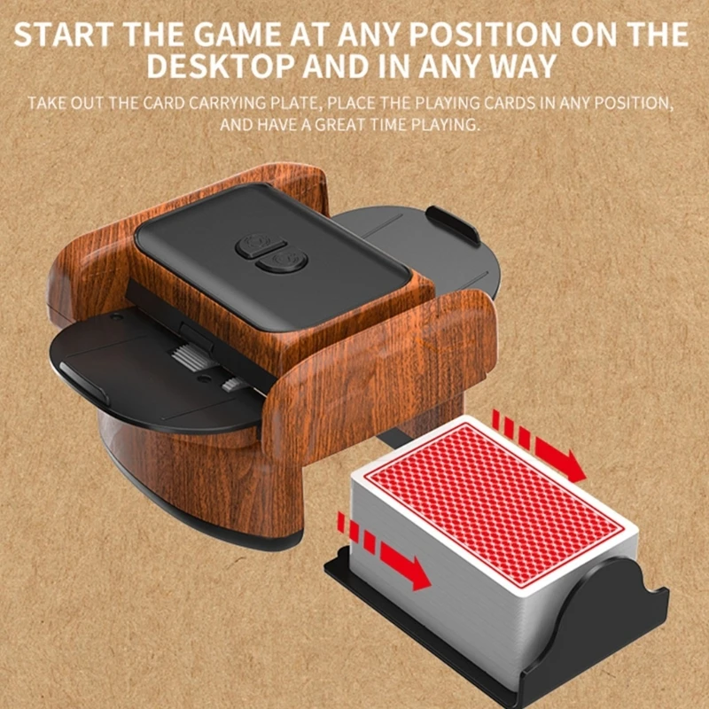 

Перезаряжаемая автоматическая машина для перетасовки карт, тихая работа, универсальный размер покера, поддержка игровых комнат,