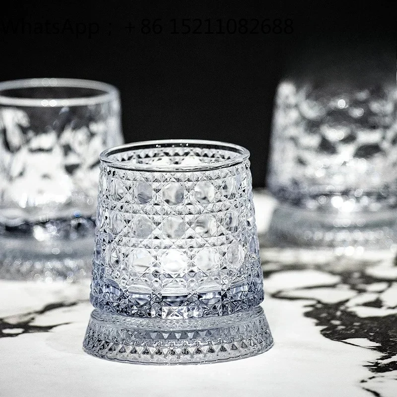 SCY premium sense whiskey glass set gift box rotatable wine set housewarming gift