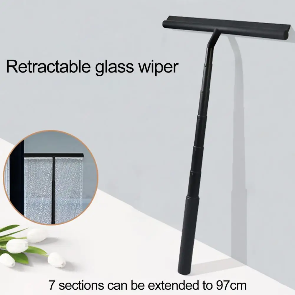 Anti-slip Bathroom Wiper Bathroom Wiper Extendable Shower Squeegee Set with Anti-slip Grip Long Handle Non-drilling for Shower