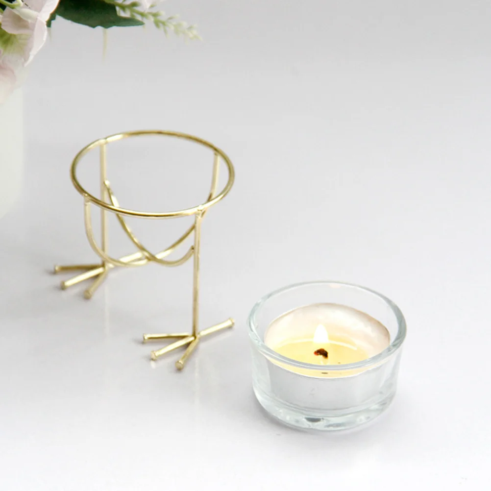 

Gold Leg Holder Artistic Design Unique Decoration for Dining Room Wedding Table Glass Votive Holder