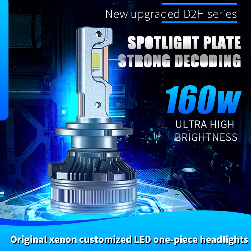 

D2H LED Headlight bulb LED D2H Car light 12V 160W super bright Canbus Auto Lamp 1:1 Replication Plug And Play 2PCS