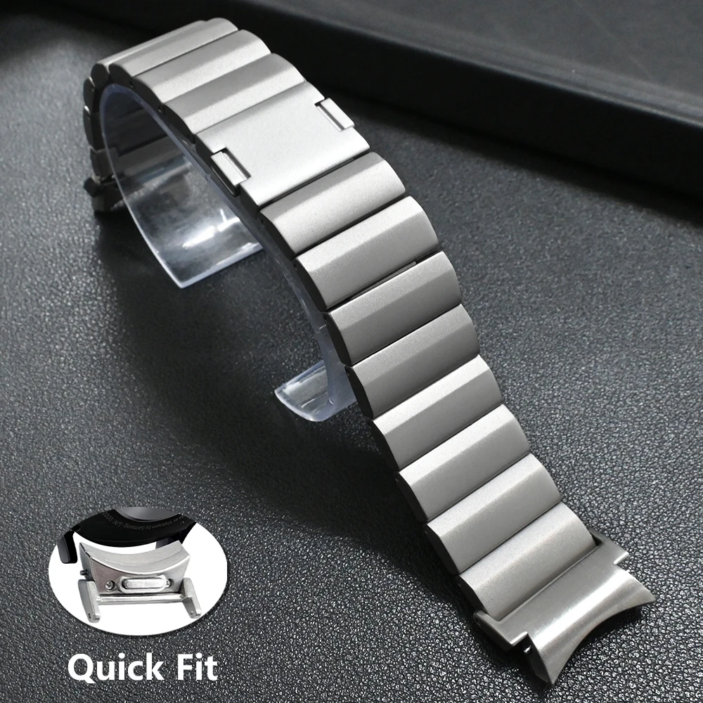 

Galaxy Titanium Band for Samsung Watch 6 Classic 47mm 43mm 4 5 6 44mm 40mm Luxury Men Strap for Galaxy 5 Pro 45mm Link Bracelet