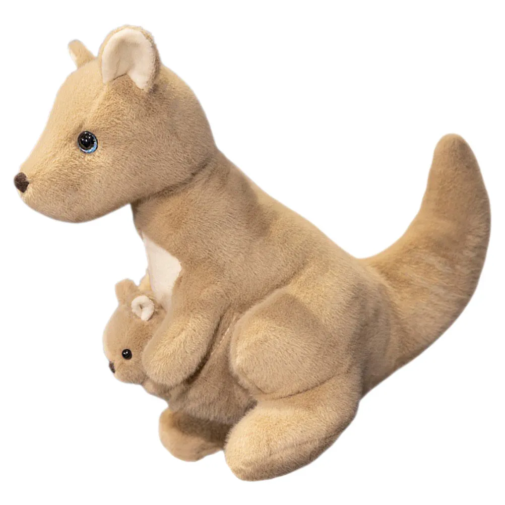 

Kangaroo Mother and Child Realistic Stuffed Animal Soft Safe Wildlife Companion Bedroom Decor Gift for Children Collectors