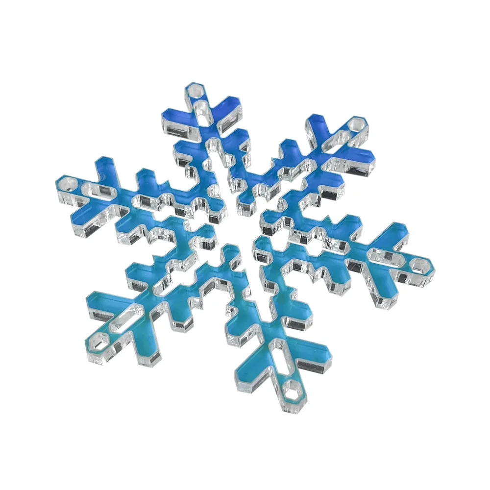 

Customized coasters ins light luxury home desktop decoration ornaments round snowflake colorful coasters