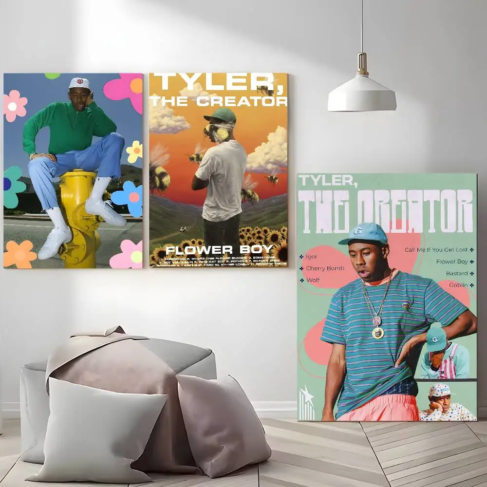 زهرة بوي تايلر الخالق المشارك ذاتية اللصق الفن ملصق مضاد للمياه مقهى النوم غرفة جدار ديكور