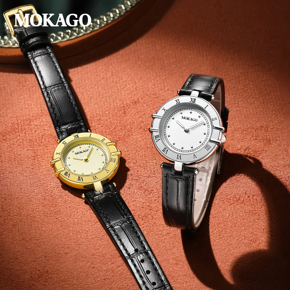 Retro Elegant Woman Watches Quartz Japanese Genuine Leather Wrist Watch Business Classic Fashion Ladies Watch with Roman Number