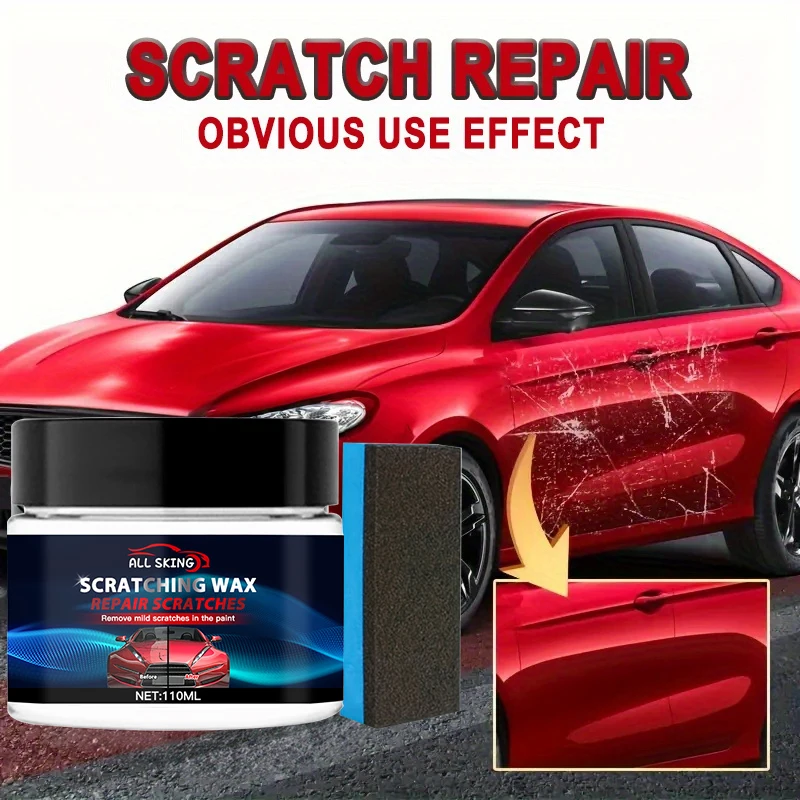 

Средство для удаления царапин, паста для полировки автомобиля с губкой, набор для ухода за краской на кузове автомобиля, шлифовальный состав, воск против царапин