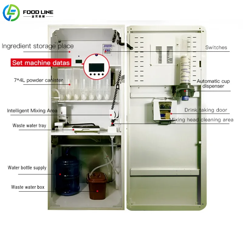 Customized Smart Protein Shake Vending Machine Multi-Payment Touch Screen Gym Scenario Equipment - view 4