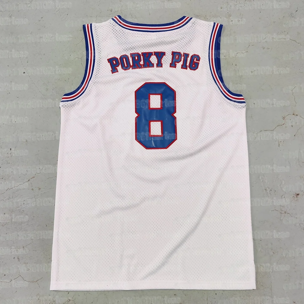 2026 Trillast Space Jam Bugs 1 Lola 10 Murray 22 TAZ D. Duck 2 White Tune Squad Basketball Tanktop 3D-gedrucktes Familien-Top – Detail 11