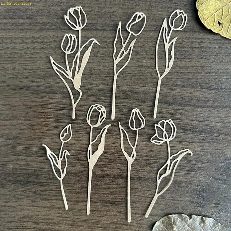W3JE Flower Die Cut Metal Embossing Stencils Scrapbooking Die for Card Making Journal