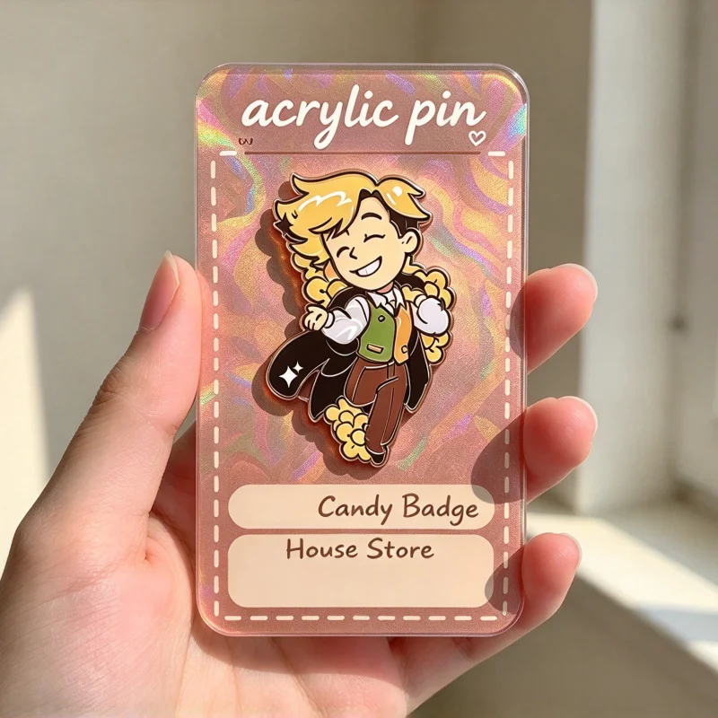 Resident Evil Bryan Heart-Shaped Pin, AuStin Abrams Reboot Movie Fan Art Badge, OshiKAtsu Ita Bag PooKie Pin