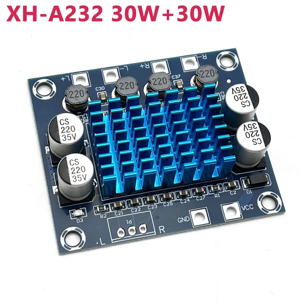 1pcs DC 12-24V XH-A232 30W+30W Class D Digital Audio Power  Digital Stereo Audio Power Amplifier Board