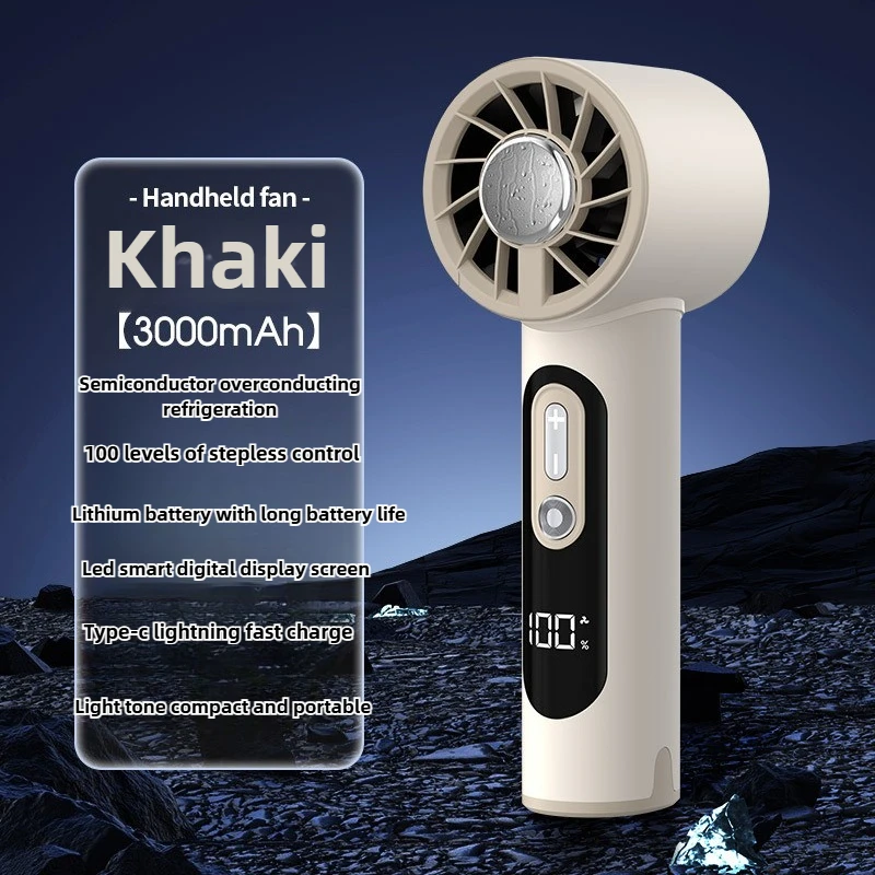 

Новый портативный ручной турбовентилятор 100, скорость ветра, регулируемый мини-персональный вентилятор, зарядка через USB, цифровой дисплей
