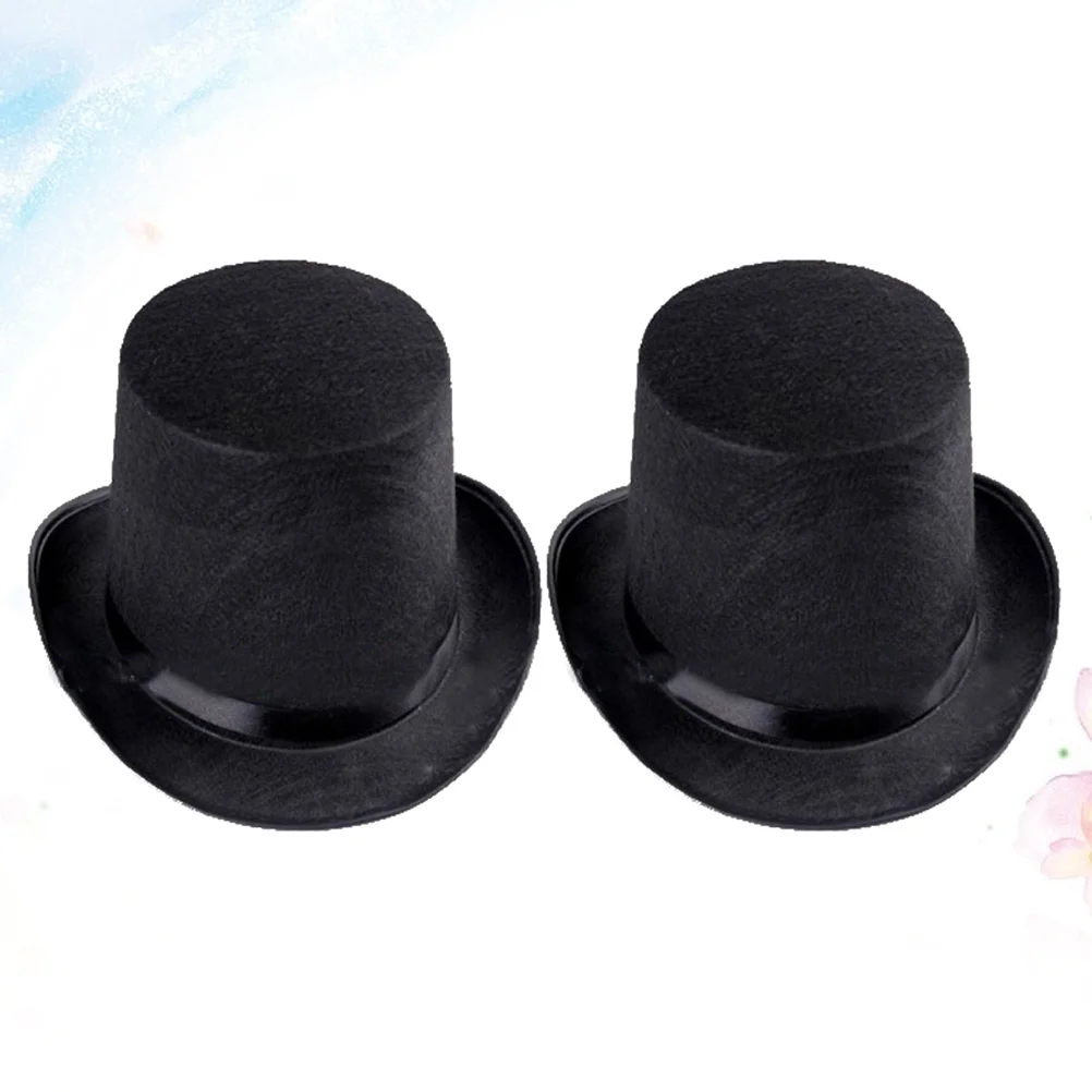 

2pcs Festival Party Tophat Felt Adult Costume Accessory Stage Performance Dress Up Prop Lightweight Comfortable Easter Holiday