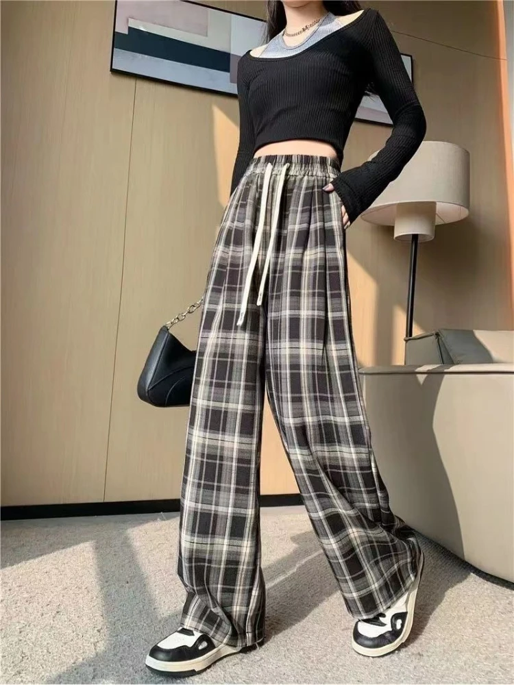 Baggy Woman Trousers High Waist Office 90s One Size Aesthetic Harajuku Outfits Comfortable Stretch Clothing Xxl Pants for Women