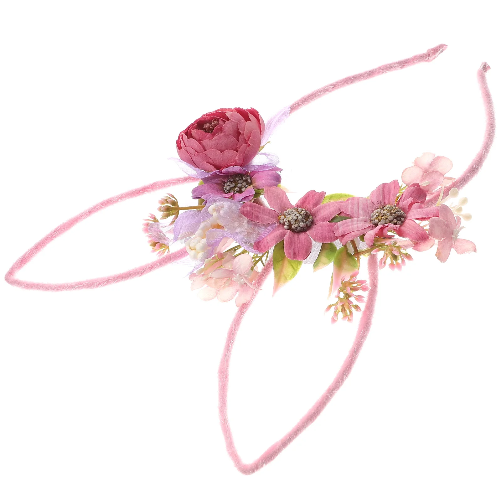 

Flower Headband Rabbit Ears Costume Lightweight Fabric Headbands Womens Girls Birthday Christmas Hair Accessories Bunny Ears