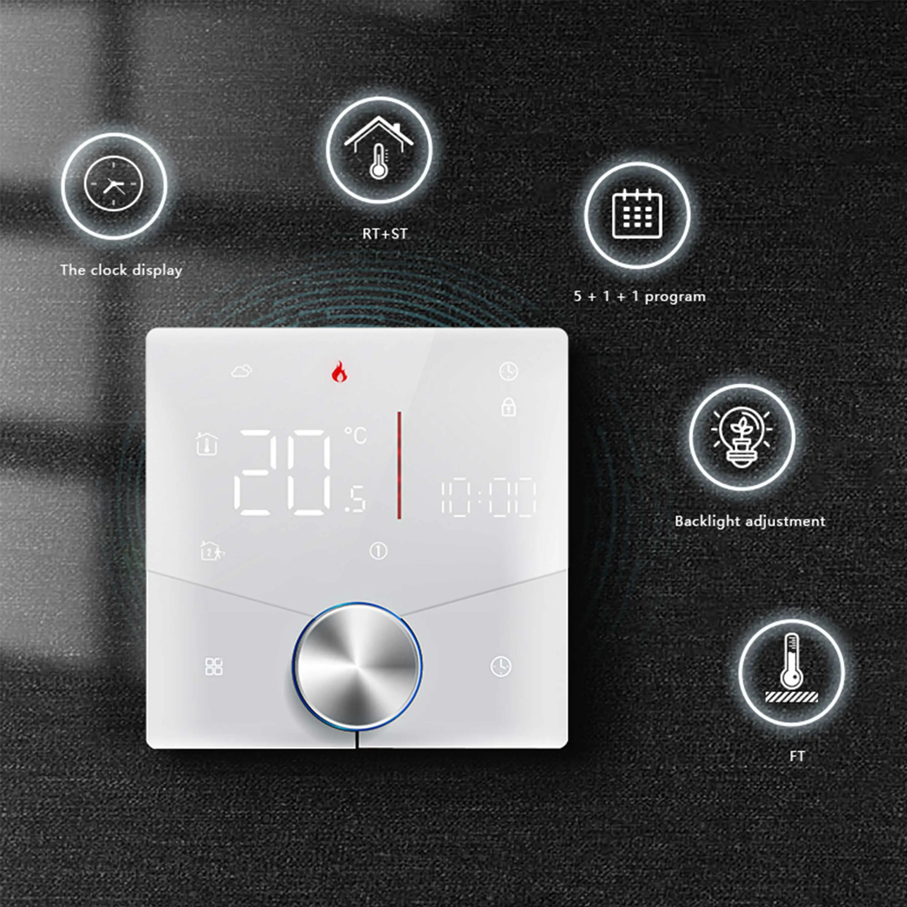 Imagem -05 - Sditersmt-termostato Quarto Gerenciamento de Aquecimento para Tuya Controle Remoto Wifi e Monitor Modelo de Temperatura ga gb gc 24v 220v