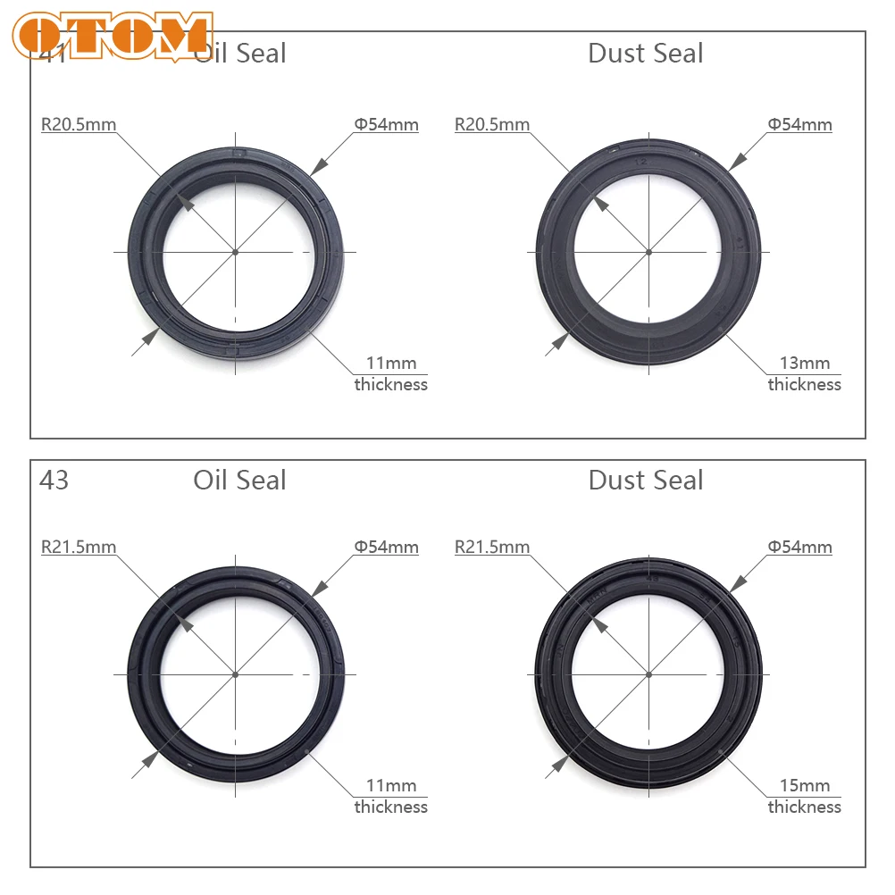 Motorcycle Front Fork Damper Oil Seal And Dust Cover Sealed O-Ring 41mm 43mm 47mm 48mm For KTM HUSQVARNA HONDA YAMAHA KAWASAKI
