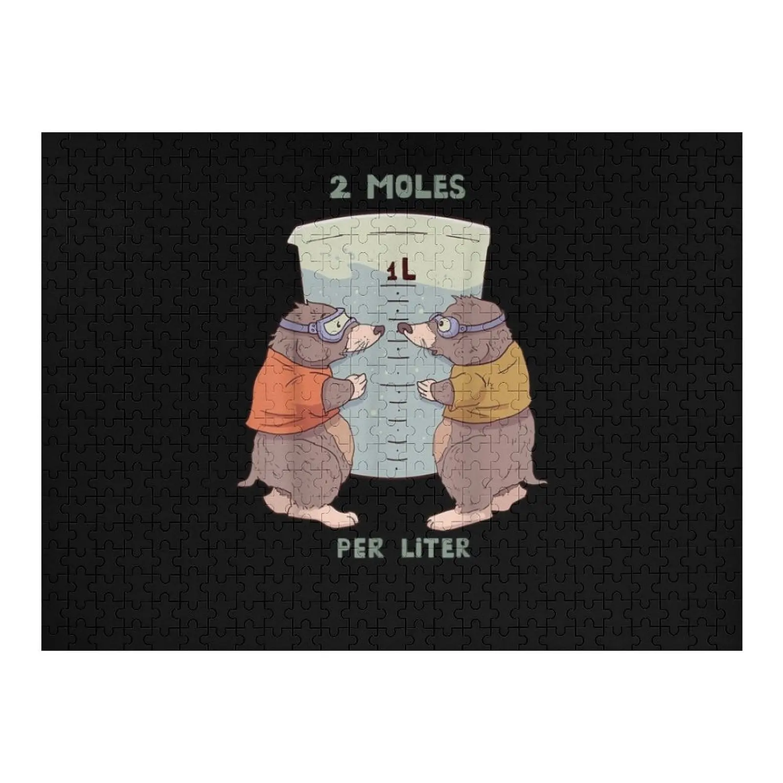

Two Moles Per Liter Funny Jigsaw Puzzle Toddler Toys Children Puzzle
