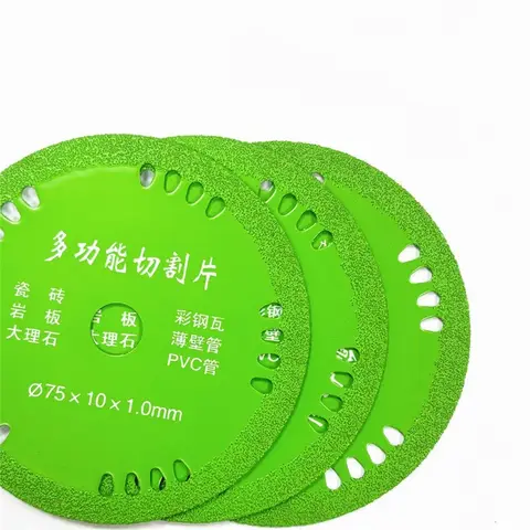 유리 절단 디스크, 내부 구멍 다이아몬드 대리석 톱날, 옥 와인 병, 연삭 모따기 연마 절단, 10mm, 75mm