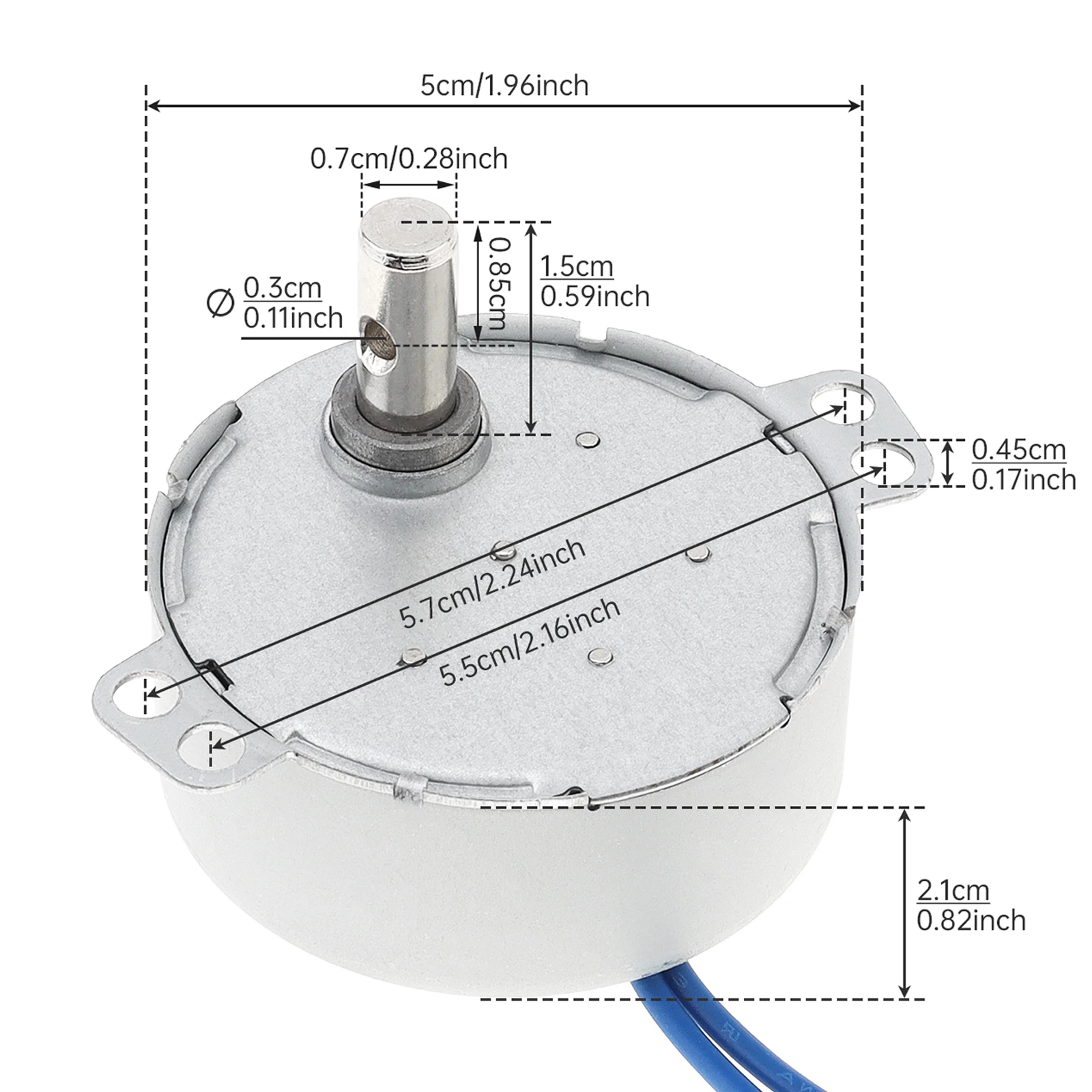 

TYC50 50TYZ TYJ50 Synchronous Motor AC 100-127V 4W CW/CCW Permanent Magnet Motor for Display Rack Shaking Stand PTZ Support