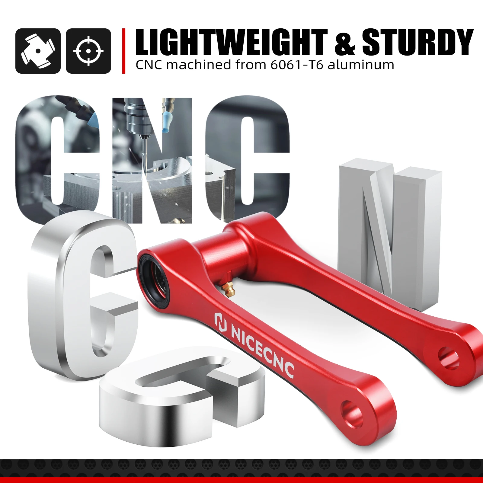 NICECNC لـ Beta X-Trainer 300 XTRAINER 250 RR300 RR250 RR125 RR350 RR390 إندورو وصلة خفض ألومنيوم قابلة للتعديل 1.25IN 30 مللي متر