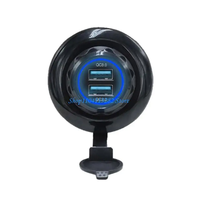 

Car USB Charging QC3.0 PD30 Fast Charging Technology Night LED Light Power Socket Safety Chip
