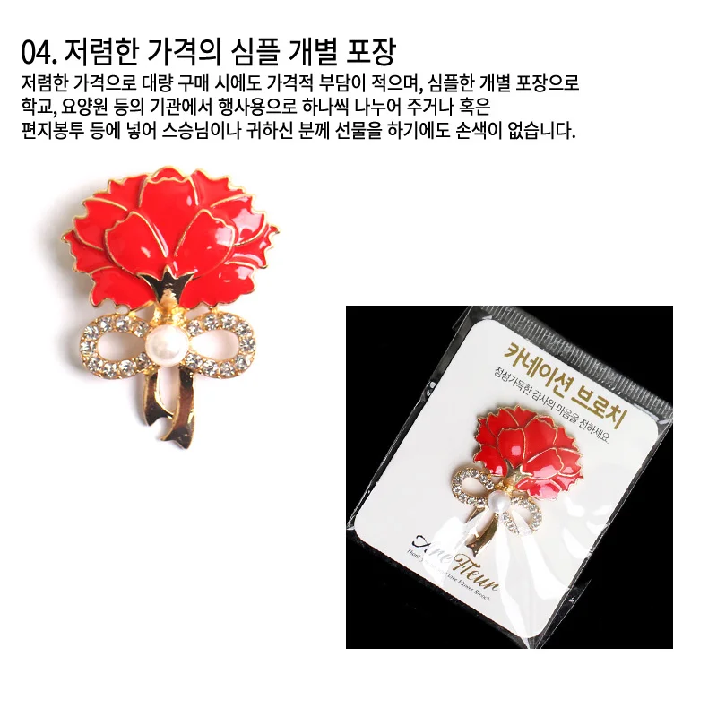 [Domestic Delivery] Carnation Badge, Carnation Brooch, Mini Carnation Gift