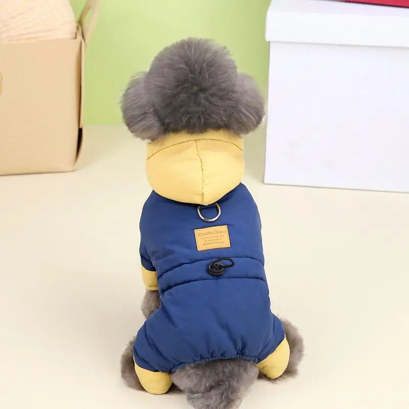 Cold Weather Clothes For Dogs Windproof Padded Dog Clothing Thick Dog Clothing Soft Clothes With D-Ring For Daily Wear Outdoor