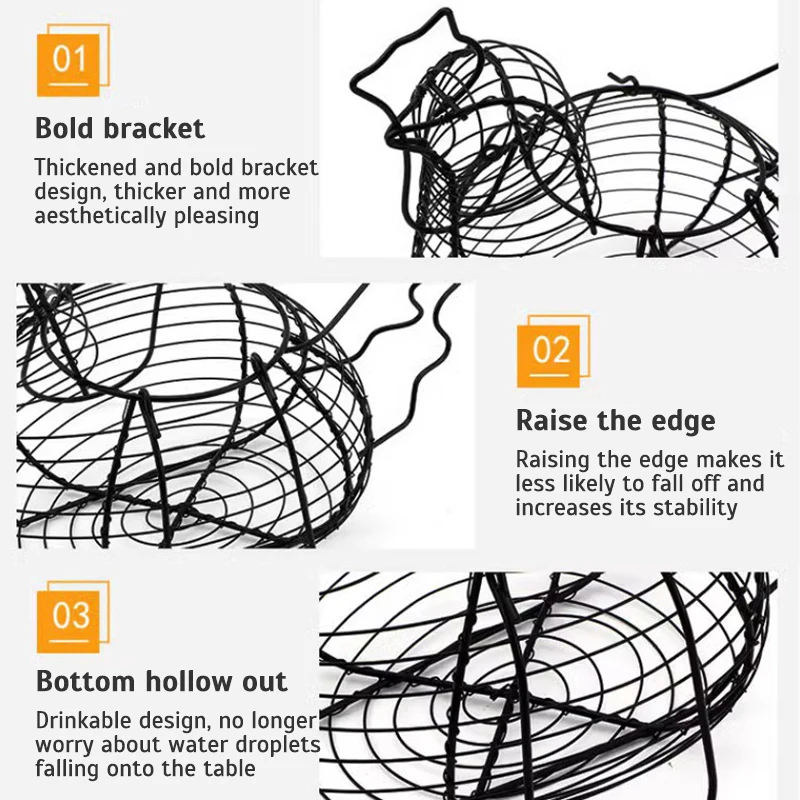 Egg Basket For Collecting Eggs Chicken Shaped Wire Egg Basket Large Capacity Gathering Practical Basket Kitchen Storage