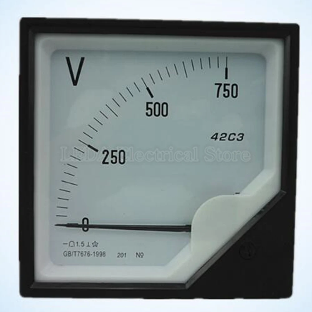 The Warranty Of 42C3 / 42Ll6-V DC 100V 150V 200V 250V 300V 400V 450V 500V 600V 750V pointer voltmeter is two years