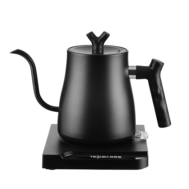 1.0L Electric Kettle Gooseneck Teapot Hand Brewed Coffee Pot Household Quickly Boil Water Kettle 304 Stainless Steel Linner 220V