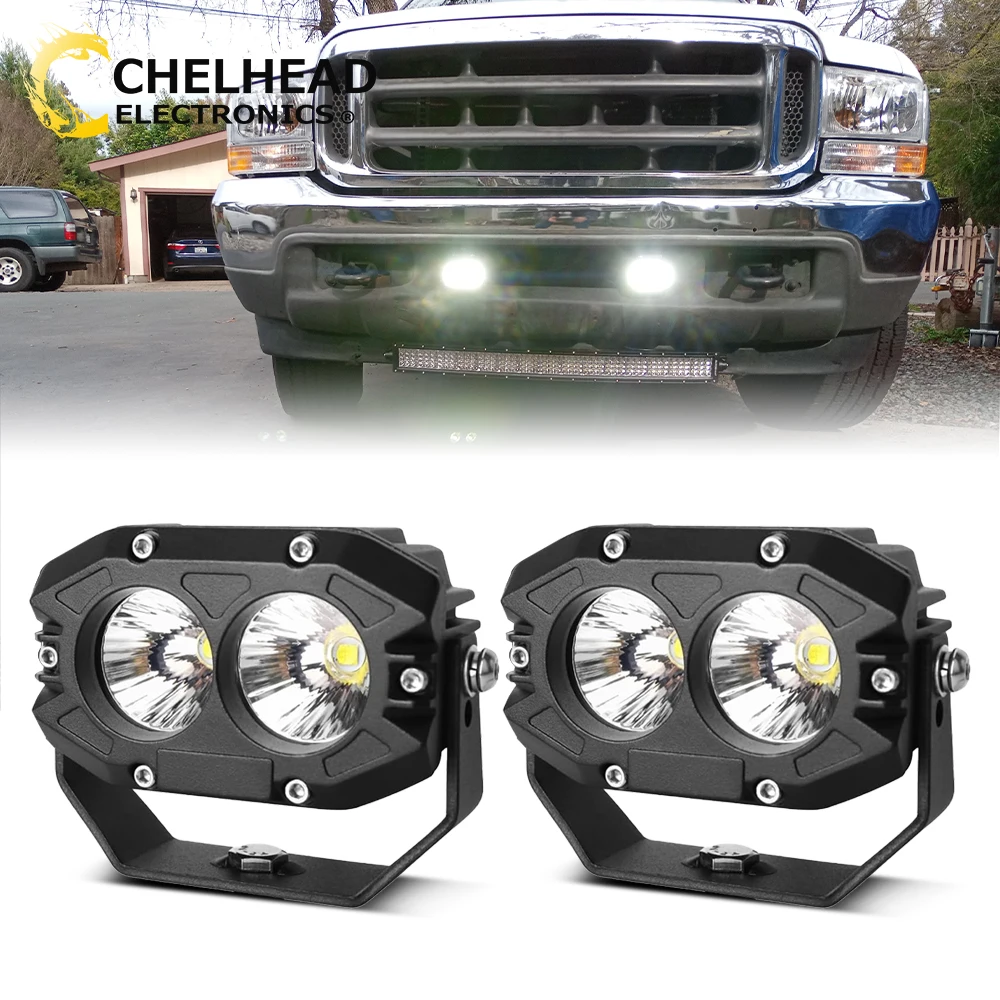 

4-дюймовые светодиодные стручки, точечные светильники для бездорожья, противотуманные фары для работы, противотуманные фары для автомобиля, мотоцикла, квадроцикла, внедорожника, внедорожного 4x4, лодки, грузовика