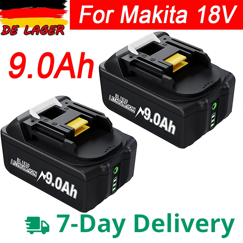 18V Battery For Makita BL1850B Li-ion 18V 9000mAh BL1840B BL1860 BL1890 BL1815 BL1830 BL1835 Cordless Drills Batteries LXT400 DE