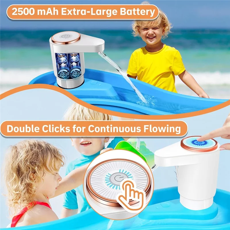 A98I-Water Table Pump,Water Pump For Water Table 4 Hours Lasting Time Battery Powered Pump For Kids Sand Water Play Table