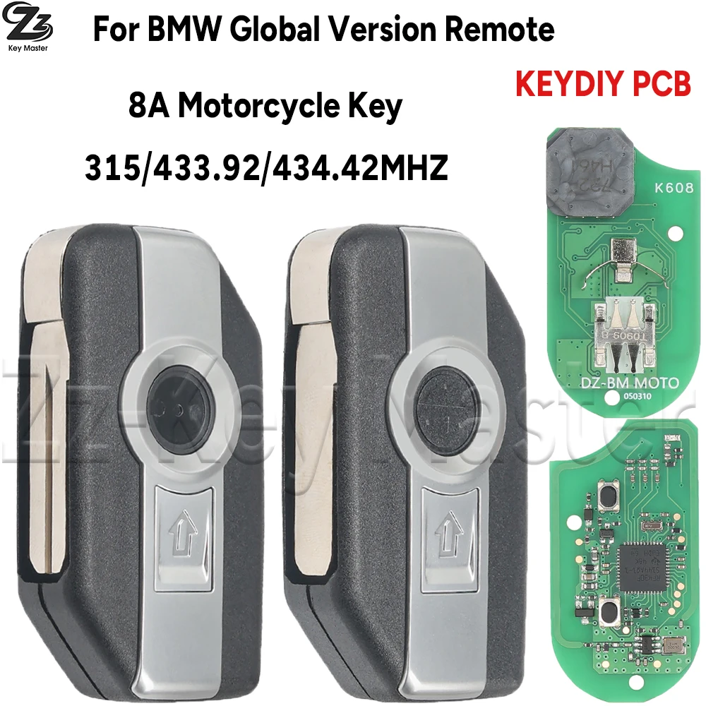 Zz 315/433.92/434.42MHZ KEYDIY PCB 8A Chip Motorcycle Remote Key for BMW R1200 R1250 K1600 F750GS F850GS ADV - Replacement Trans