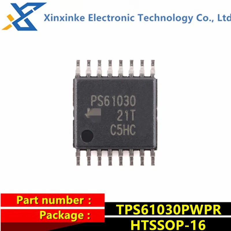 5PCS TPS61030PWPR PS61030 HTSSOP-16 Switching Voltage Regulators 1Adj 1-A 96% Eff Boost Converter Power Management ICs