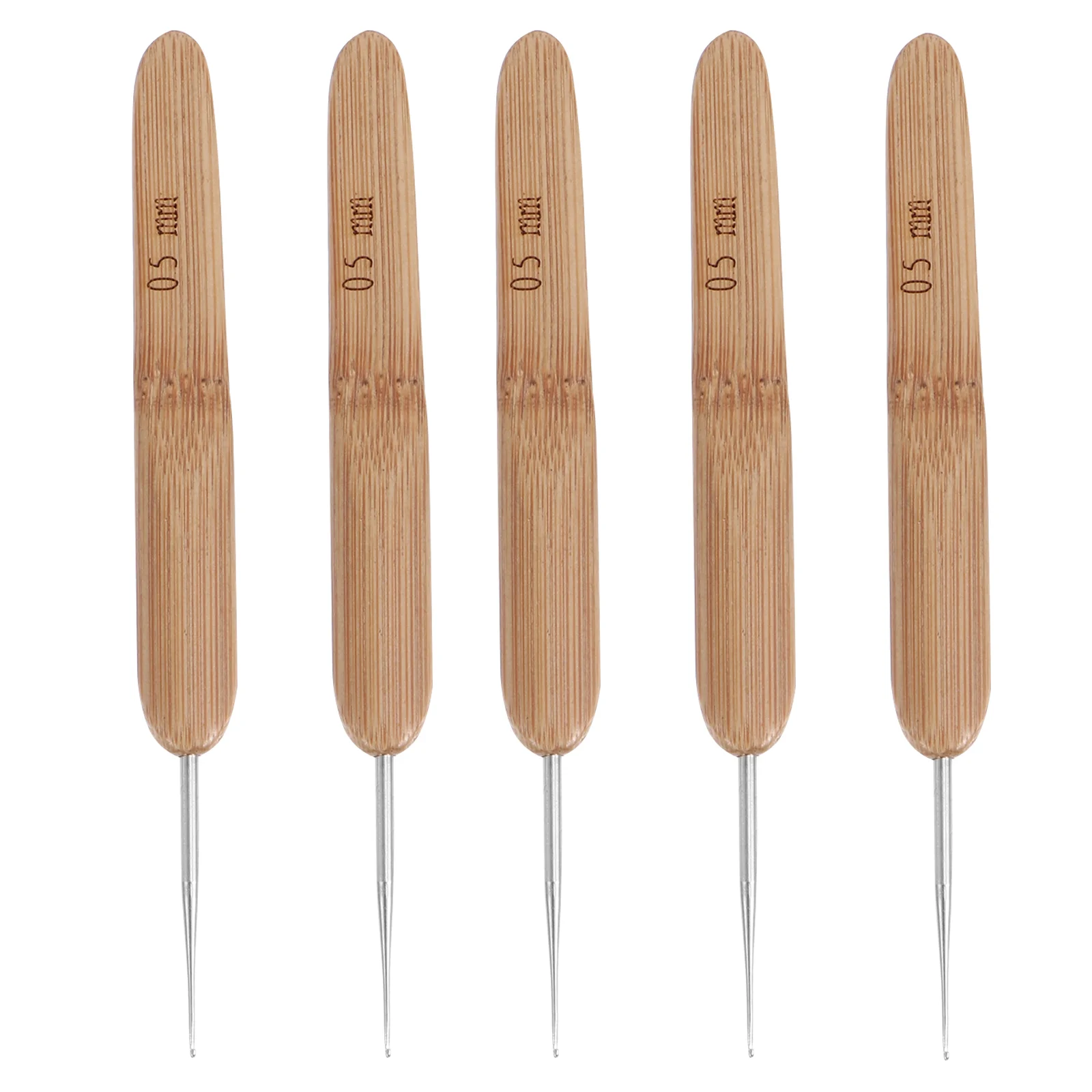 

5 Pcs Tool Dread Braider Hair Braiding Tools Beading Crochet Hook Wood Dreadlocks Weaving Needle