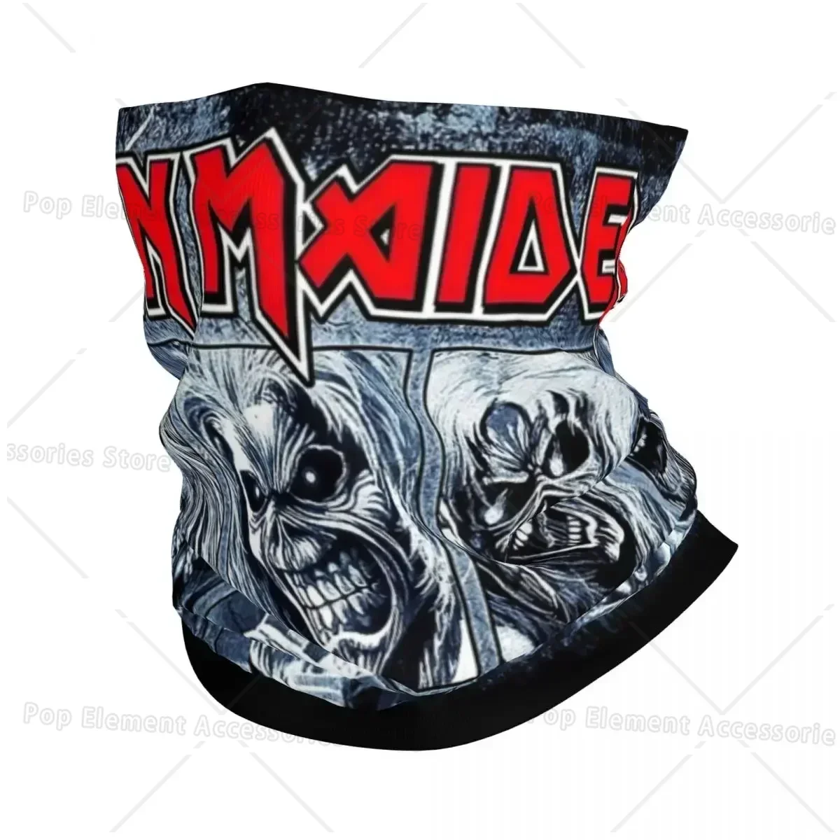 Iron Maidens Rock Heavy Metal Band Bandana Neck Gaiter UV Protection Face Scarf Cover Men Women Headwear Tube Balaclava