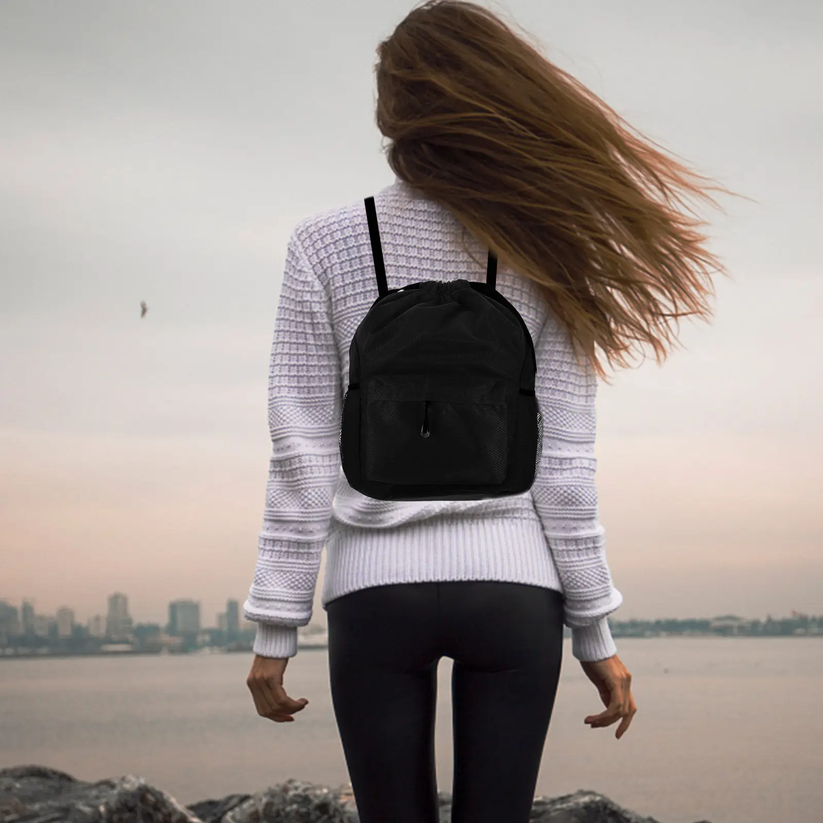 

Oxford Cloth Backpack Large Capacity Sports Drawstring Bag Gym Workout Travel Beach Pocket Soccer Volleyball Gym Bag Men Women