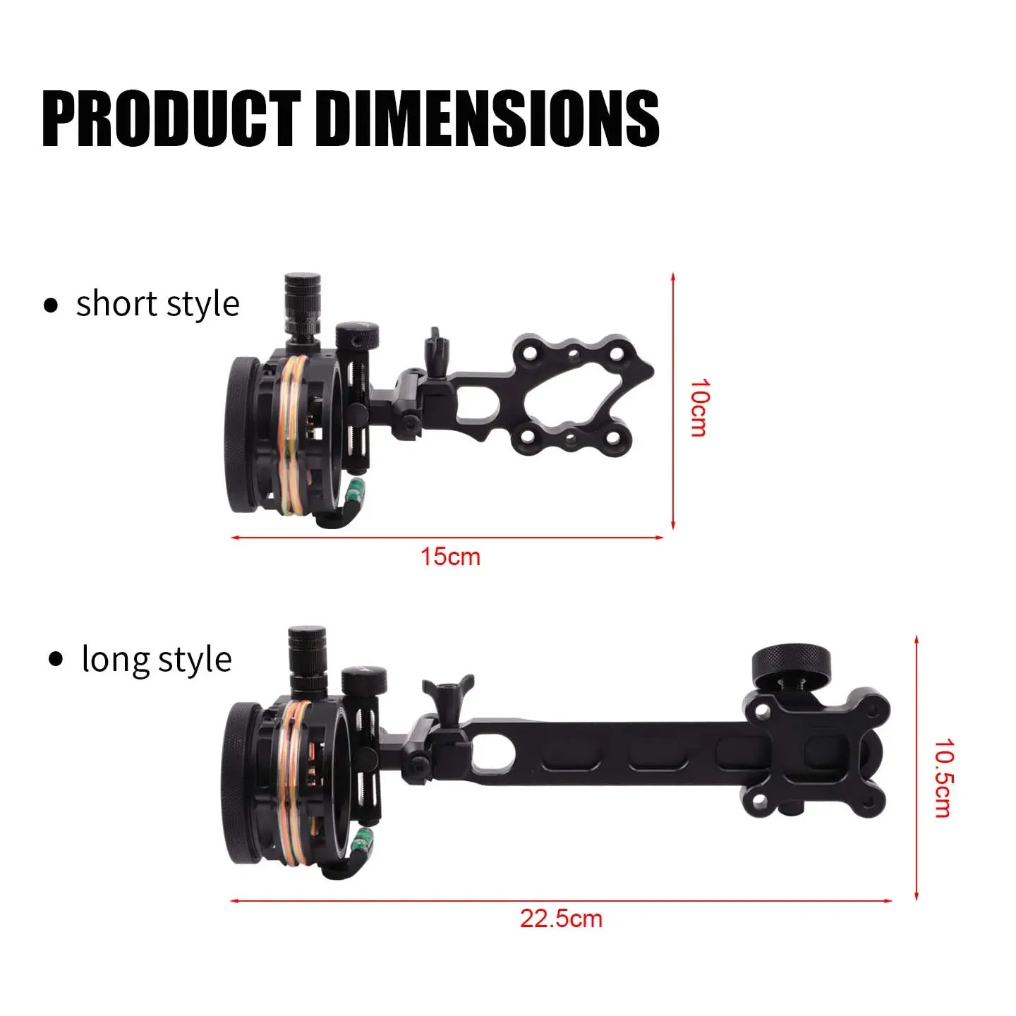 Long/Short Aluminum alloy 4/6/8x lens 5 needles sight aiming fast Direction Adjustable Archery Compound Bow Shoot hunt accessory