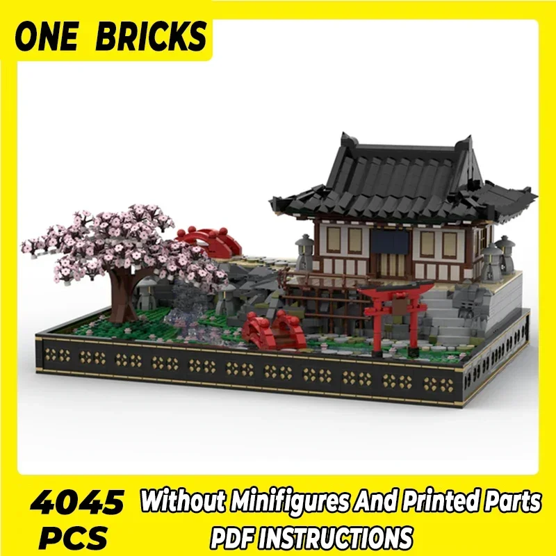 Moc Building Blocks Modular Street View Japanese Garden Technical Bricks DIY Assembly Construction Toys For Childr Holiday Gifts