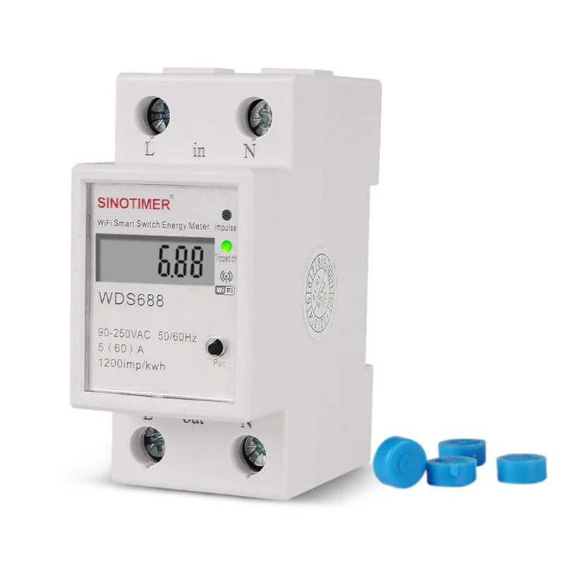 A22I WDS688 Smart WiFi Single-Phase Energy Meter Multifunction Rail Energy Meter 5-60A 230V